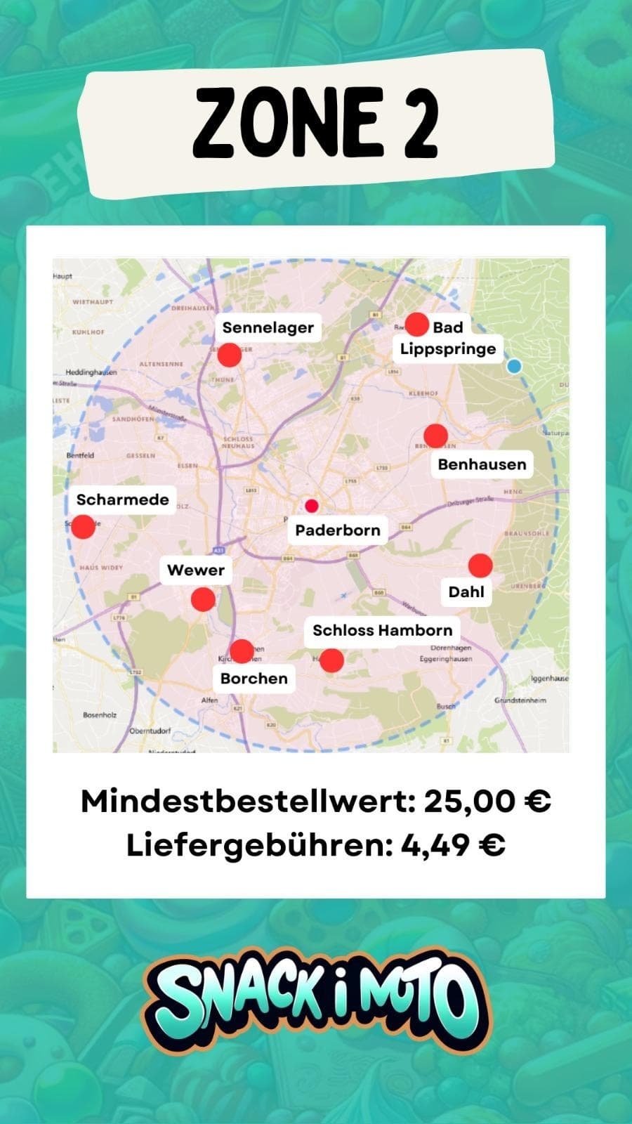 Karte der Lieferzone 2
